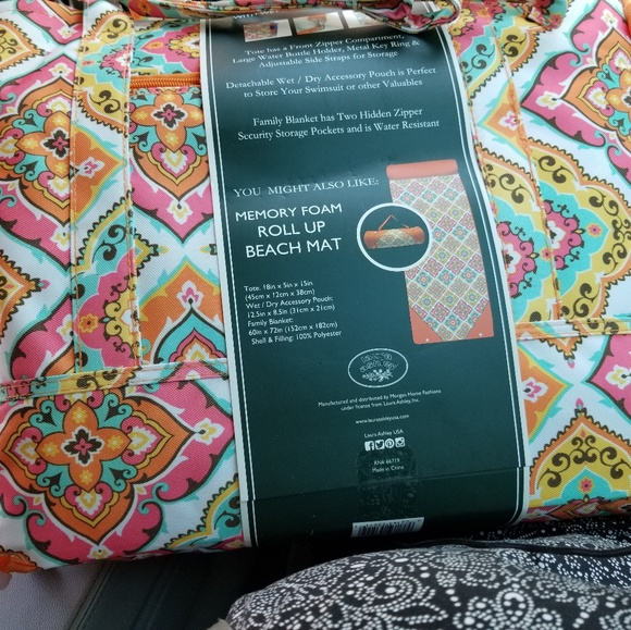 laura ashley beach bag